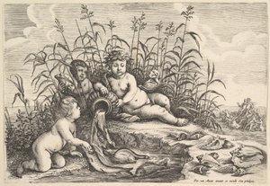 पानी चार तत्वों, ca. 1647। द्वारा Wenceslaus Hollar