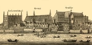 1640, 1881 में वेस्टमिंस्टर। द्वारा Wenceslaus Hollar