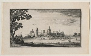 दक्षिणपूर्व से विंडसर कैसल, 1644। द्वारा Wenceslaus Hollar