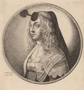 एंटवर्प की महिला, 1643। द्वारा Wenceslaus Hollar