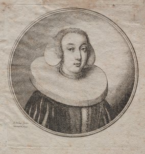 वूमन विथ अ मिलस्टोन रफ, 1644। द्वारा Wenceslaus Hollar