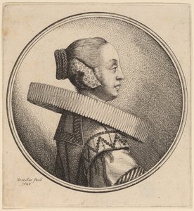 प्रोफ़ाइल में रफ़ वाली महिला द्वारा Wenceslaus Hollar