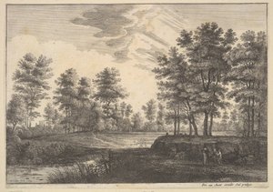 वुडेड लैंडस्केप, 1644। द्वारा Wenceslaus Hollar