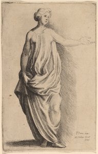 खड़ा हुआ चित्र द्वारा Wenceslaus Hollar after Parmigianino