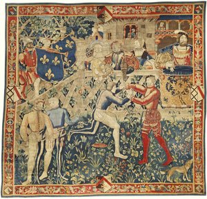किंग्स हेनरी VIII और किंग फ्रांसिस I टेपेस्ट्री की बैठक, c. 1520 द्वारा पश्चिम यूरोपीय एप्लाइड आर्ट