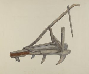 लकड़ी का हैरो या कल्टीवेटर, c. 1937. द्वारा विल्बर एम राइस