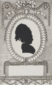 काउंटेस एनजेनबर्ग का सिल्हूट, स्टिफ्ट्सफ्राउलिन, 1784-1834। द्वारा विल्हेम एकरमैन