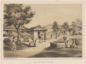 टुमाई में मंदिर, ल्यू च्व, 1855 द्वारा विल्हेम जोसेफ हेन
