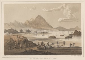 ईस्ट प्वाइंट, 1855 से हांगकांग का दृश्य द्वारा विल्हेम जोसेफ हेन
