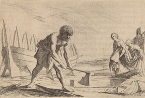 देवी केलिप्सो द्वीप पर यूलिसिस, 1634।