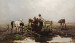 एक तालाब, 1863 में बछड़े