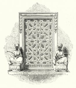 अला-एड-दीन के दरवाजे पर दो किन्नर (उत्कीर्णन) द्वारा विलियम (बाद) हार्वे