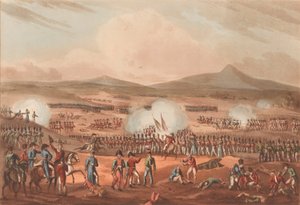 फ्यूएंट्स डी'ओनोरो की लड़ाई, 5 मई 1811 (एक्वाटिंट, रंगीन)
