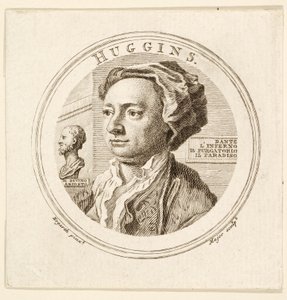 विलियम हगिंस का पोर्ट्रेट, पब। 1760 (उत्कीर्णन) द्वारा विलियम (बाद में) हॉगर्थ