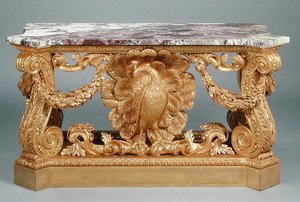टेबल, c.1735 (नक्काशीदार गिल्टवुड) द्वारा विलियम (बाद में) केंटो