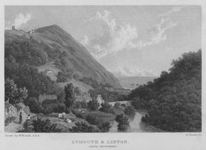 लाइमाउथ और लिंटन, उत्तर डेवोनशायर (उत्कीर्णन) द्वारा विलियम (बाद में) वेस्टाल