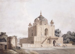 सुल्तान परविज़ का मकबरा, इलाहाबाद के पास (पेंसिल, कलम और काली स्याही, w - c) द्वारा विलियम (सर्कल ऑफ) डेनियल