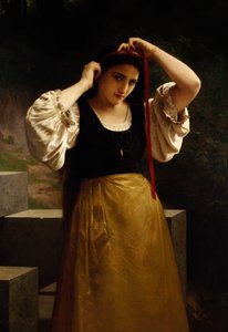 द रेड रिबन, 1869 द्वारा विलियम एडोल्फ ब्यूगेरियो