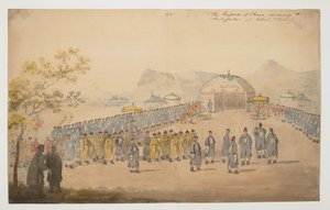 WD 961 f.58 #39;चीन के सम्राट जेहोल, टार्टरी में राजदूत का स्वागत करते हुए#39; द्वारा विलियम अलेक्जेंडर