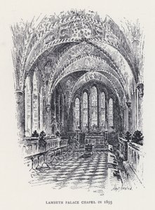 1895 में लैम्बेथ पैलेस चैपल (उत्कीर्णन)