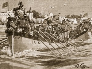 1807 में अलेक्जेंड्रिया से ब्रिटिश सैनिकों का प्रस्थान, &39;कासेल इलस्ट्रेटेड हिस्ट्री ऑफ इंग्लैंड&39; से चित्रण द्वारा विलियम बार्न्स ऊन