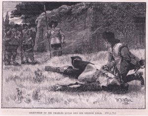 सर चार्ल्स लुकास और सर जॉर्ज लिस्ले का निष्पादन 1648 ई द्वारा विलियम बार्न्स ऊन