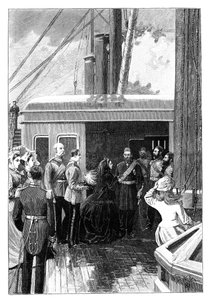 महारानी विक्टोरिया ने 1867 में गार्टर के आदेश से तुर्की के सुल्तान अब्दुल अजीज का निवेश किया द्वारा विलियम बार्न्स ऊन