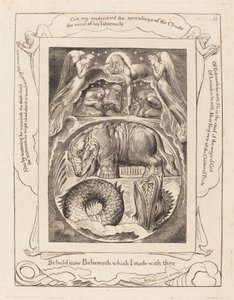 बेहेमोथ और लेविथान, 1825। द्वारा विलियम ब्लेक