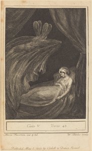 सर्ग वी, पद 43, 1803। द्वारा विलियम ब्लेक