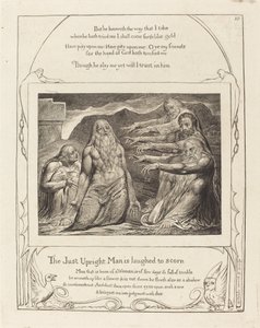 जॉब रिबुक्ड बाय हिज फ्रेंड्स, 1825। द्वारा विलियम ब्लेक