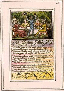 P.124-1950.pt14 हंसी गीत: मासूमियत और अनुभव के गीतों से प्लेट 14 (कॉपी आर) c.1802-08 (नक़्क़ाशी, स्याही और पानी के रंग) द्वारा विलियम ब्लेक