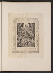 भगवान के सिंहासन से पहले शैतान, 1825। द्वारा विलियम ब्लेक