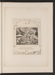 फोड़े के साथ सैटन स्मिटिंग जॉब, 1825। द्वारा विलियम ब्लेक