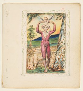 अनुभव के गीत: फ्रंटिसपीस, सीए। 1825. द्वारा विलियम ब्लेक