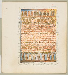 मासूमियत और अनुभव के गीत: पवित्र गुरुवार, सीए। 1815. द्वारा विलियम ब्लेक