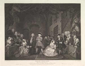 भिखारी ओपेरा, अधिनियम III, 1 जुलाई, 1790। द्वारा विलियम ब्लेक