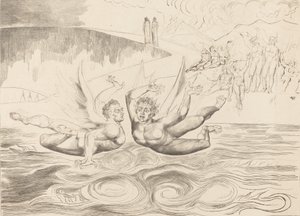 द सर्कल ऑफ़ द करप्ट ऑफिसर्स, द डेविल्स मौलिंग ए-दूसरे, 1827। द्वारा विलियम ब्लेक