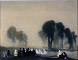 मूनलाइट रिवेल्स, c.1924 (w - c पेपर पर)