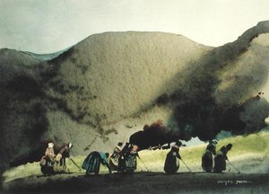 द होर्स (कागज पर पानी के रंग का)