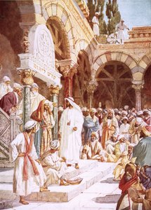 मंदिर में प्रचार करते यीशु द्वारा विलियम ब्रासी होल