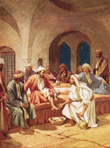यीशु ने अपने शिष्यों के पैर धोए द्वारा विलियम ब्रासी होल