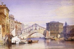 1852 में ग्रैंड कैनाल से रियाल्टो द्वारा विलियम कॉलो