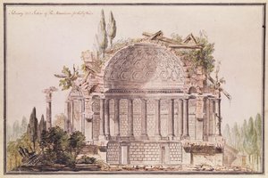 फ्रेडरिक, प्रिंस ऑफ वेल्स (1707-51), c.1751 के लिए मकबरे के लिए स्थापत्य ड्राइंग
