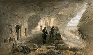 Inkermann में गुफा में उत्कीर्ण चर्च, पश्चिम की ओर देख रहे हैं द्वारा विलियम क्रीमिया सिम्पसन