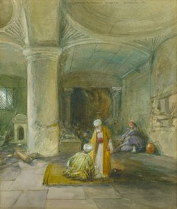 द गेट ऑफ हल्दाह द पैगंबर, जेरूसलम, 1871 (कागज पर wc und पेंसिल)