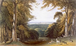 बिशप गेट के पास विंडसर पार्क में ग्लेन, c1827-30। द्वारा विलियम डेनियल