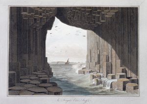 फिंगल की गुफा में, स्टाफ़, स्कॉटलैंड, 1829 द्वारा विलियम डेनियल