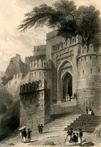 कुलहुंटिया गेट, रोटास गुर, 1835। द्वारा विलियम डेनियल