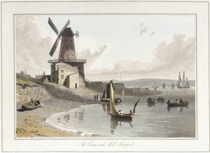द टाउन-एंड मिल, लिवरपूल, 1814-1825 द्वारा विलियम डेनियल