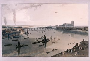 समरसेट हाउस से लंदन का दृश्य, 1805 द्वारा विलियम डेनियल